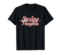 Sterling Heights Michigan Macomb County Vintage Varsity Maglietta
