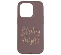Sterling Heights Michigan Vintage design elegante Custodia per iPhone 15 Pro