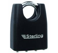 Sterling LPL142C - Lucchetto a doppia chiusura in acciaio laminato, arco corto, 45 mm