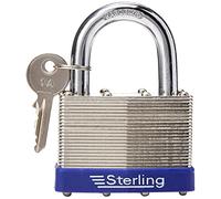 Sterling LPL162 Lucchetto in Acciaio Laminato a Doppia Chiusura da 64 mm-Grillo Aperto