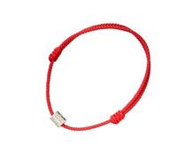 Sterling Silver Ice Red Rope braccialetto cinese semplice retrò personalità -LS0255