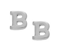 Sterling Silver Letter Initial 'B' Alphabet Stud Earrings