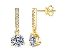 Sterling silver Moss nappa tre artigli orecchini signore coreane gioielli squisiti., Metallo