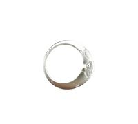 Sterling silver universo star scrub anello girevole signore design gioielli, US code no.10, Metallo