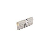 Sterling TS007 BS3 Cilindro per porta europea a 3 stelle approvato dalla polizia, ottone, doppia finitura in ottone e nichel satinato, interno 36 mm, esterno 45 mm (totale 81 mm), EPD3645