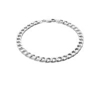 Sterll Bracciale Uomo Design Classico Catena Grumetta Argento 925 Lunghezza 22 cm