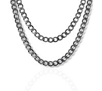 Sterll Uomo Argento Catena Sterling 925 Ossidato Packaging Sostenibile Regali per Uomini