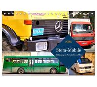 Stern-Mobile - Nutzfahrzeuge von Mercedes-Benz auf Kuba (Tischkalender 2026 DIN A5 quer), CALVENDO Monatskalender: LKW,Autobusse und Transporter der Marke Mercedes in Kuba