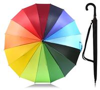 Sternenfunke ombrello stella scintilla colori arcobaleno grande XXL Ø120 cm bastone ombrello colorato nobile, stabile e a prova di tempesta come ombrello coppia arcobaleno, signore e signori