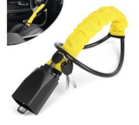 SternSinn Blocca Sterzo Automobile, Doppio Dispositivo Antifurto per Auto, Bloccasterzo Auto, Bloccasterzo Volante Cintura Sedile per SUV Auto, Roulotte, con 3 Chiavi