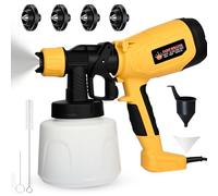 SternSinn Sistema di spruzzo a colori da 700 W, HVLP pistola per verniciatura elettrica con 4 ugelli e 3 modelli di spruzzo, 1200 ml/min, portata regolabile con collegamenti di pulizia e soffiaggio