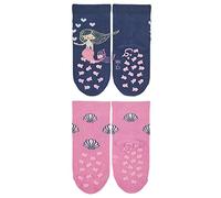 Sterntaler ABS KrabbelsöckchenDoppelpack Meerjungfra Calzini, Blau, 18 Bimba
