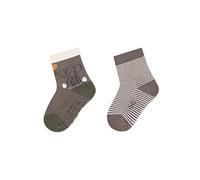 Sterntaler ABS-Söckchen Doppelpack Elefant Eddy, Calzini in ABS DP Eddy Unisex - Bimbi 0-24, Grau, Normal