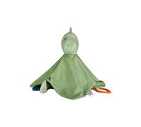 Sterntaler Asciugamano M Dino Rexi - Panno morbido per neonati in morbido cotone e jersey a righe - Baby e bambini con anello massaggiagengive - Peluche per casa e in viaggio, verde pietra