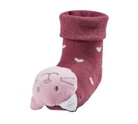 Sterntaler Baby Rasselsocken Katze Calzini con sonaglio a Forma di Gatto, Rosa Bacca, 15-16 Bambine e Ragazze