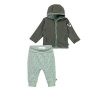 Sterntaler Baby Set giacca e pantaloni con foglie - Giacca da neonato da girare e pantaloni per bambini e neonati, abbigliamento quotidiano morbido e confortevole, confezione risparmio - verde pietra