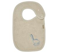 Sterntaler Bavaglino Dino Rexi - Bavaglino con grazioso ricamo, in cotone assorbente, bavaglino con chiusura a bottone, beige