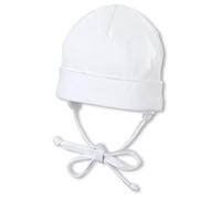 Sterntaler Berretto con nastrini, Unisex, età: da 1 a 2 Mese, Taglia: 35, Bianco