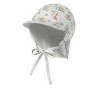 Sterntaler Berretto con Visiera per Bambini, con Protezione per Il Collo, con Nastro, Natur, 45