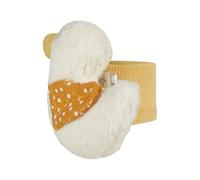 Sterntaler Bracciolo anatra giocattolo per mani per bambini, polsini elastici, facile da indossare, sonaglio per giocare e afferrare, 7 × 9 × 3 cm, ocra