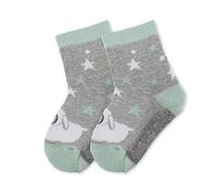 Sterntaler Calzini Con Suola Antiscivolo Fli Fli, Calzini Unisex - Bimbi 0-24, Argento Melange, 17-18