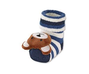 Sterntaler Calzini Sonaglio Per Bambini Orsetto, Bimbo 0-24, Blu marino, 16