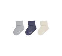 Sterntaler Calzini unisex per bambini, 3 pezzi, tinta unita, grigio chiaro, 18