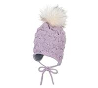 Sterntaler Cappello a Maglia da Ragazza con Pompon, Lilla., 49