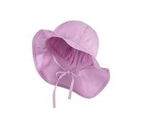 Sterntaler Cappello da Sole per Bambine con Nastro, Rosa Fiorito, 47 cm
