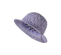 Sterntaler Cappello di Paglia Effetto Uncinetto, Viola Pallido, 49