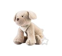 Sterntaler Carillon L Cane Lucky - Carillon Baby in morbido - Peluche lavabile con carillon estraibile - aiuto per addormentarsi, effetto calmante a casa e in viaggio, grigio beige
