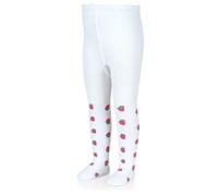 Sterntaler Collant alla fragola - Collant per bambini con motivo - collant da ragazza con elastico in vita per una presa comoda - collant comodi da usare, bianco, 74