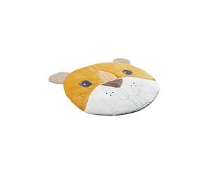 Sterntaler Coperta da gioco Leone Leone - Coperta imbottita in morbido tessuto vellutato - con carta scoppiettante e cigolio per scoperte emozionanti - giallo opaco