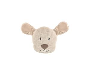Sterntaler Cuscino termico a forma di cane Lucky - cuscino termico per neonati e bambini in morbido peluche - dona conforto e calma, cuscino d'avena, grigio beige