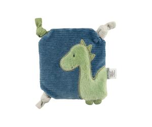 Sterntaler Cuscino termico Dino Rexi - Cuscino termico per neonati e bambini con graziose applicazioni - Peluche dona conforto e calma, cuscino d'avena, blu medio