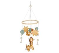 Sterntaler Decorativo mobile giraffa e leone - imbottitura in filigrana, tessuto morbido, anello in legno - bella decorazione per la cameretta dei bambini e aiuto per dormire