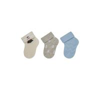 Sterntaler Erstlingssocken 3er Leuchtturm FLI Soft Tinta Unita, Grigio Chiaro, Einheitsgröße Unisex-Bimbi