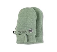 Sterntaler Fäustel Pur Wolle Muffole, Verde, 2 Unisex-Bimbi