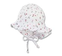 Sterntaler - Flapper per Bambina con Laccetto, Protezione per Il Collo e Tessuto in Mussola con Piccoli Fiori, Natur, 43 cm