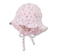 Sterntaler Flapper per Bambina con Nastri, Protezione per Il Collo e Tessuto Mussola con Piccoli Fiori, Colore: Rosa., 47 cm