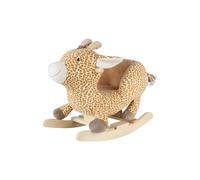 Sterntaler Giraffa a dondolo Kaya - Cavallo a dondolo in soffice e legno - con seduta morbida - giocattolo per bambini - per interni - idea regalo - unisex, marrone oro
