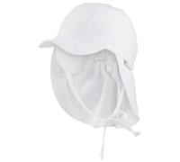 Sterntaler - Kids' Peaked Cap with Neck Flap - Cappellino 47 cm bianco