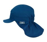 Sterntaler - Kid's Peaked Cap with Neck Protection Uni - Cappellino 47 cm blu