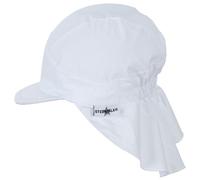 Sterntaler - Kid's Peaked Cap with Neck Protection Uni - Cappellino 55 cm bianco/grigio