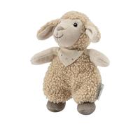 Sterntaler Mini fiocco di pecora - piccolo peluche in morbido tessuto - giocattolo per bambini riempito con ovatta di poliestere - fedele compagno con sonaglio per scoprire, coccole e giocare, beige