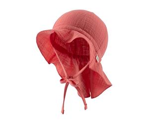 Sterntaler Mussola di Cotone Unisex per Bambini, con Nastro di Legatura, Cappello da Sole, Corallo, 47