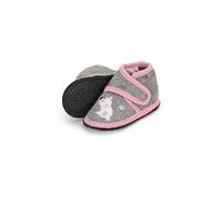 Sterntaler Pantofole per neonati, con pinguino e orso polare, con suola in plastica, colore: grigio fumo, grigio fumo, 27/28 EU