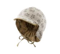 Sterntaler Schirmmütze Bindeband zum Wenden Bedruckt mit Safari Tieren Cappello da Sole, Grigio Chiaro, 43 Bambini e Ragazzi