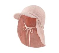 Sterntaler Schirmmütze mit Nackenschutz aus Baumwoll Musselin Cappello da Sole, Rosa Polvere, 51 Unisex-Adulto