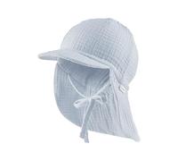 Sterntaler Schirmmütze Nackens. Musselin - Cappello da Sole, Azzurro, 47 Unisex